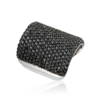 4.75 ct. t.w. Black CZ Wide Band Ring In Sterling Silver &mdash; Alt Image 3