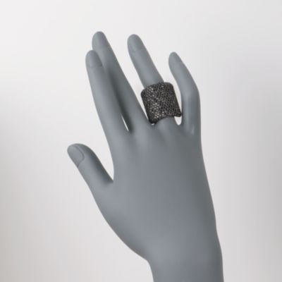 4.75 ct. t.w. Black CZ Wide Band Ring In Sterling Silver &mdash; Alt Image 2