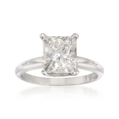 3.01 Carat Certified Diamond  Solitaire Engagement Ring in 14kt White Gold. Size 6 &mdash; Alt Image 1