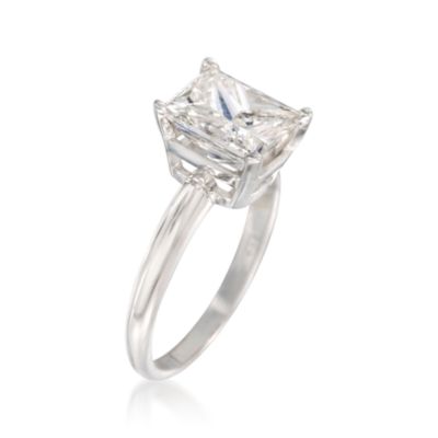 3.01 Carat Certified Diamond  Solitaire Engagement Ring in 14kt White Gold. Size 6 &mdash; Alt Image 3