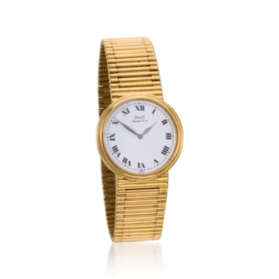 C. 1980. Vintage Piaget Men's Watch in 18kt Yellow Gold. 7" &mdash; Alt Image 1
