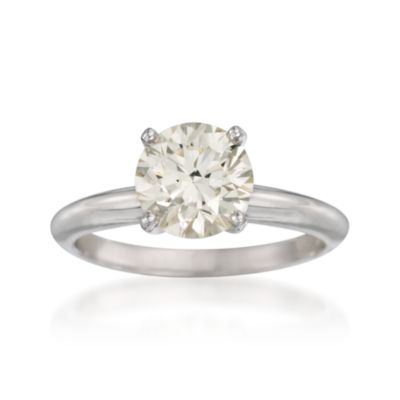 1.79 Carat Certified Diamond  Solitaire Engagement Ring In 14kt White Gold. Size 6 &mdash; Alt Image 1