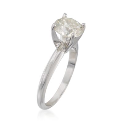 1.79 Carat Certified Diamond  Solitaire Engagement Ring In 14kt White Gold. Size 6 &mdash; Alt Image 3