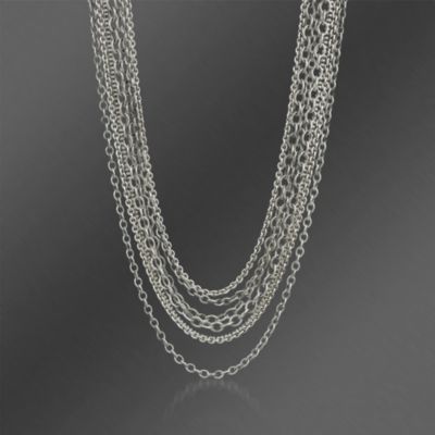Scott Kay Sterling Silver Multi-Strand Necklace. 20" &mdash; Alt Image 1