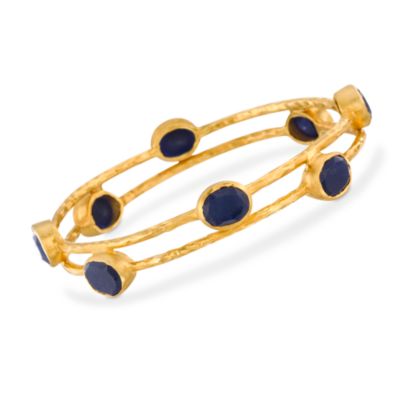 Two Sapphire Station Bracelets in Vermeil. 7" &mdash; Alt Image 1