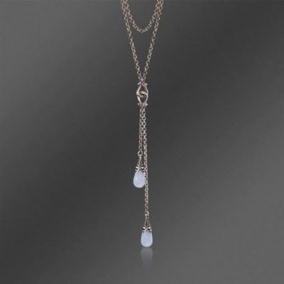 Scott Kay Blue Chalcedony Necklace in Sterling Silver. 16" &mdash; Alt Image 1