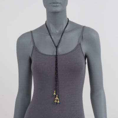 Scott Kay Black Spinel Lariat Necklace in Sterling Silver &mdash; Alt Image 2