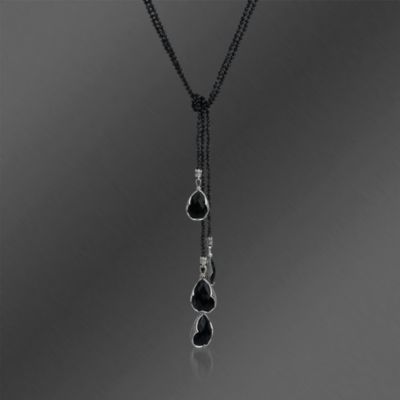 Scott Kay Black Spinel Lariat Necklace in Sterling Silver &mdash; Alt Image 1