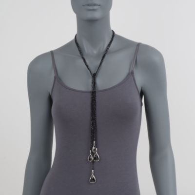 Scott Kay Black Spinel Lariat Necklace in Sterling Silver &mdash; Alt Image 2