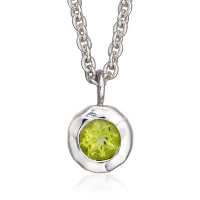 Zina Sterling Silver "Sahara" .50 Carat Peridot Pendant Necklace. 16" &mdash; Alt Image 1