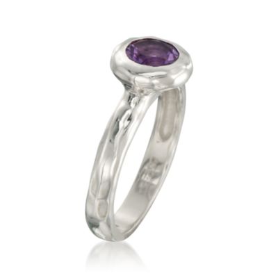 Zina Sterling Silver "Sahara" .70 Carat Amethyst Ring. Size 7 &mdash; Alt Image 3