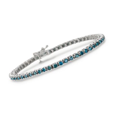 3.00 ct. t.w. Blue Diamond Bracelet In 14kt White Gold &mdash; Alt Image 1