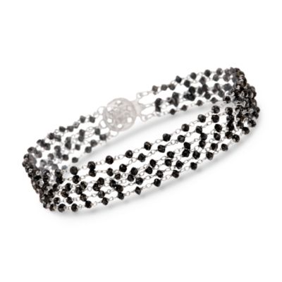 14.25 ct. t.w. Black Diamond Bead Multi-Strand Bracelet In 14kt White Gold &mdash; Alt Image 1