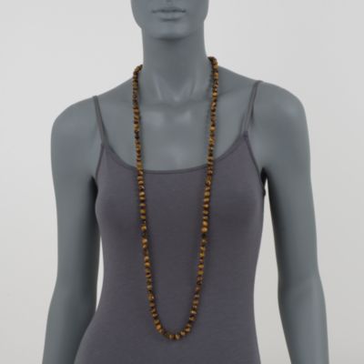 8-8.5mm Tiger's Eye Endless Necklace. 64" &mdash; Alt Image 2
