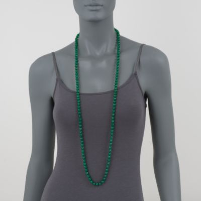 8-8.5mm Green Agate Endless Necklace. 64" &mdash; Alt Image 2