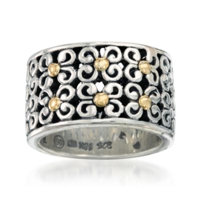 Balinese Wide Ring in Two-Tone &mdash; Alt Image 1