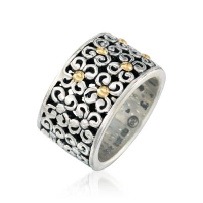 Balinese Wide Ring in Two-Tone &mdash; Alt Image 3