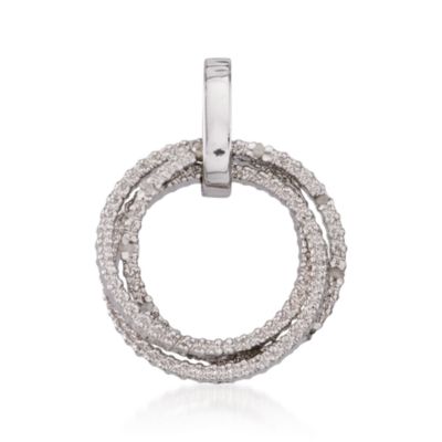 .10 ct. t.w. Diamond Circle Pendant in Sterling Silver &mdash; Alt Image 1