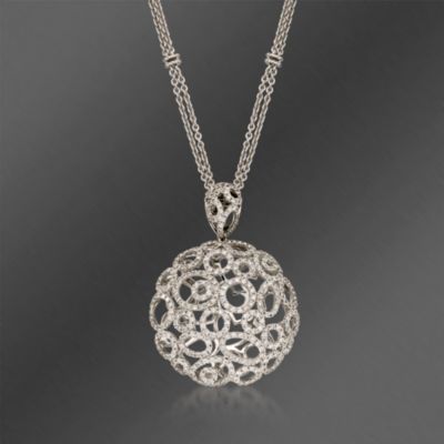 Roberto Coin  "Mauresque" 2.40 ct. t.w. Diamond Pendant Necklace in 18kt White Gold. 16" &mdash; Alt Image 1