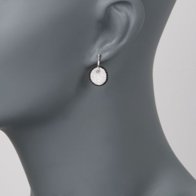 Roberto Coin "Fantasia" .65 ct. t.w. Black Sapphire and .65 ct. t.w. Diamond Drop Earrings in 18kt White Gold &mdash; Alt Image 2
