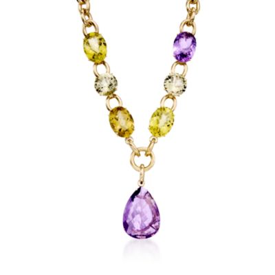 Roberto Coin 145.00 ct. t.w. "Ipanema" Multi-Gem Necklace in 18kt Yellow Gold. 18" &mdash; Alt Image 1