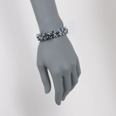 Roberto Coin 40.00 ct. t.w. Multi-Gem and .98 ct. t.w. Diamond Bangle Bracelet in 18kt White Gold. 7" &mdash; Alt Image 2