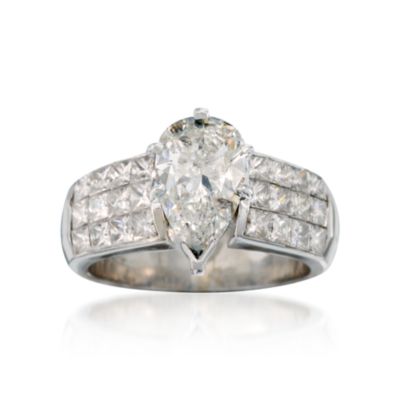 C. 1990 Vintage 3.70 ct. t.w. Diamond Ring in 18kt White Gold. Size 6.5 &mdash; Alt Image 1