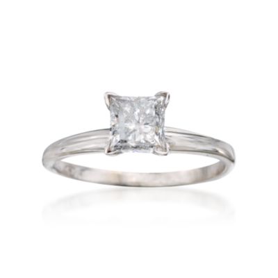 C. 1990 Vintage .85 Carat  Diamond Solitaire Ring in 14kt White Gold. Size 5 &mdash; Alt Image 1
