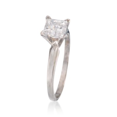 C. 1990 Vintage .85 Carat  Diamond Solitaire Ring in 14kt White Gold. Size 5 &mdash; Alt Image 3