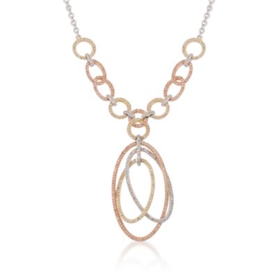 1.30 ct. t.w. Diamond Y-Necklace in 14kt Tri-Colored Gold. 20" &mdash; Alt Image 1