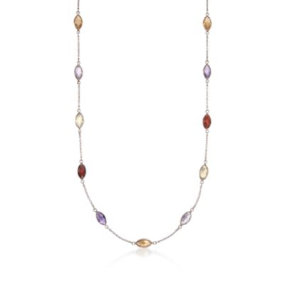 13.15 ct. t.w. Multi-Gem Necklace in Sterling Silver. 20" &mdash; Alt Image 1