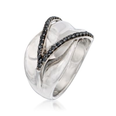 .30 ct. t.w. Black Diamond Twist Ring in Sterling Silver &mdash; Alt Image 3
