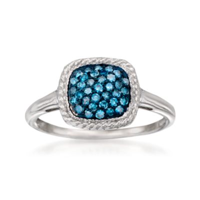 .25 ct. t.w. Blue Pave Diamond Ring in Sterling Silver &mdash; Alt Image 1