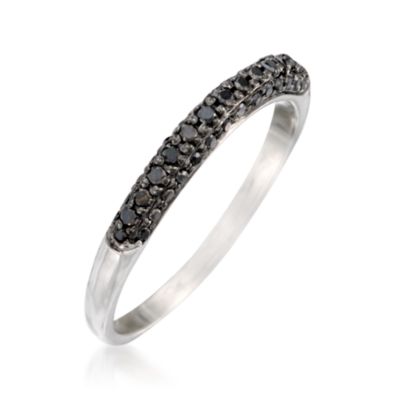 .25 ct. t.w. Black Pave Diamond Ring in Sterling Silver &mdash; Alt Image 3