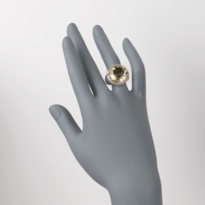 10.35 Carat Lemon Quartz Ring in Two-Tone &mdash; Alt Image 2