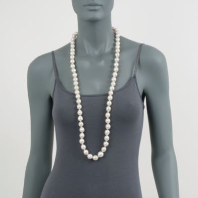 13-15mm Cultured Baroque Pearl Necklace With Sterling Silver Clasp &mdash; Alt Image 6