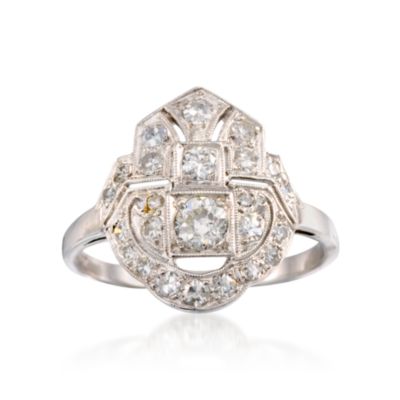 C. 1960 Vintage .60 ct. t.w. Diamond Ring in Platinum. Size 6 &mdash; Alt Image 1
