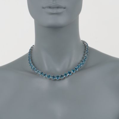 61.00 ct. t.w. London Blue Topaz Necklace in Sterling Silver. 17" &mdash; Alt Image 2