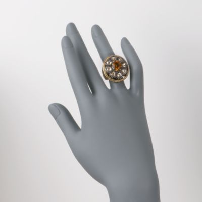 C. 1990 Vintage 2.40 Carat Citrine and .70 ct. t.w. Diamond Ring in 14kt Two-Tone Gold. Size 6.5 &mdash; Alt Image 2