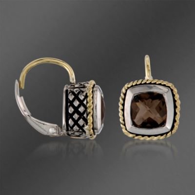Andrea Candela 1.75 ct. t.w. Smoky Quartz Earrings in Two-Tone &mdash; Alt Image 3