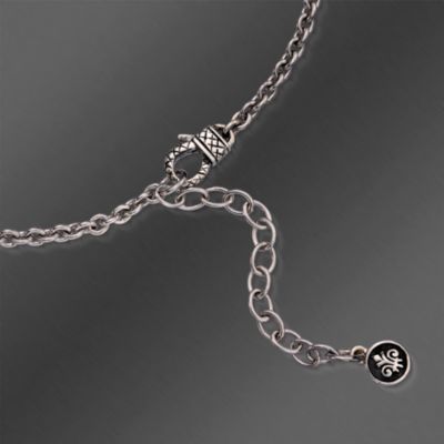Andrea Candela 4.80 Carat Blue Topaz Pendant Necklace in Two-Tone. 17" &mdash; Alt Image 3
