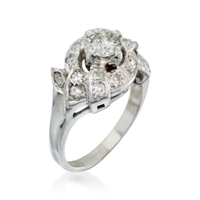 C. 1970 Vintage 1.13 ct. t.w. Diamond Ring in 14kt White Gold. Size 5.75 &mdash; Alt Image 3