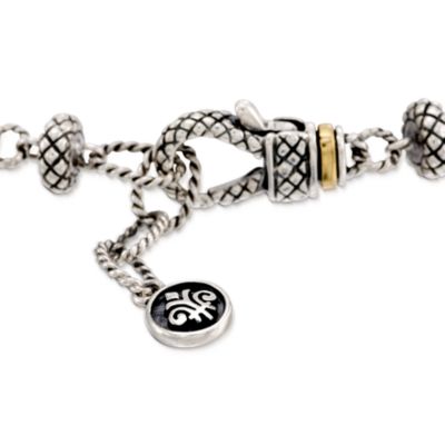 Andrea Candela 7.5-8mm Cultured Pearl Station Bracelet In Two-Tone. 7" &mdash; Alt Image 3