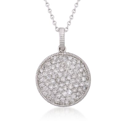 1.80 ct. t.w. Diamond Disc Necklace in 14kt White Gold &mdash; Alt Image 1