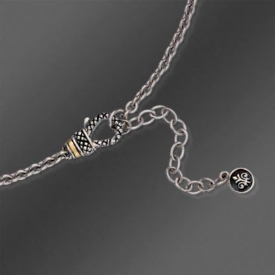 Andrea Candela Cross Pendant Necklace in Two-Tone. 17" &mdash; Alt Image 3