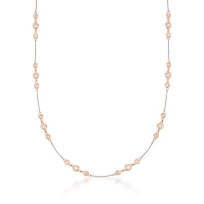 2.00 ct. t.w. Diamond Station Necklace In 14kt Two-Tone Gold &mdash; Alt Image 1