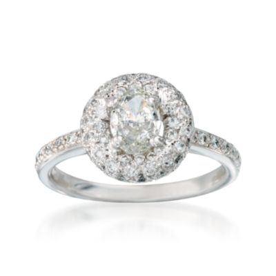 C. 1990 Vintage .91 ct. t.w. Diamond Ring in Platinum. Size 6 &mdash; Alt Image 1