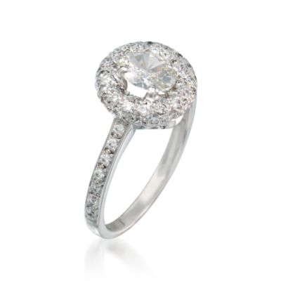C. 1990 Vintage .91 ct. t.w. Diamond Ring in Platinum. Size 6 &mdash; Alt Image 3