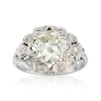C. 1990 Vintage 2.30 ct. t.w. Diamond Ring in Platinum. Size 7 &mdash; Alt Image 1