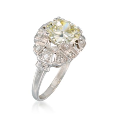 C. 1990 Vintage 2.30 ct. t.w. Diamond Ring in Platinum. Size 7 &mdash; Alt Image 3